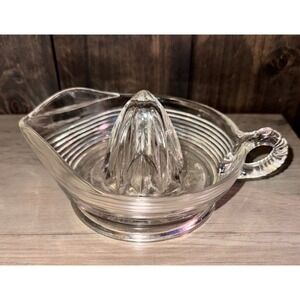 Vintage Anchor Hocking Depression Glass Manhattan Citrus Reamer 6"